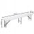 Banca pliabila, cu maner, HDPE si cadru metalic, 180x30x43 cm, alb/gri Household NewTrend