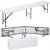 Banca pliabila, cu maner, HDPE si cadru metalic, 180x30x43 cm, alb/gri Household NewTrend