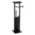 Suport hartie igienica 5Five Glass cu rezerva si perie, otel, 28x18x62 cm, negru Household NewTrend