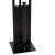 Suport hartie igienica 5Five Glass cu rezerva si perie, otel, 28x18x62 cm, negru Household NewTrend