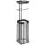 Suport hartie igienica 5Five Mayaj cu spatiu depozitare, otel, 17x16x73 cm, negru Household NewTrend