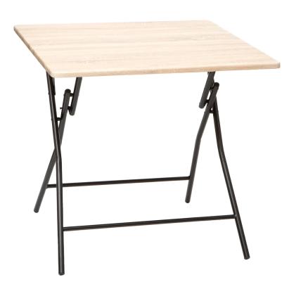 Masa pliabila 5Five patrata pentru 4 persoane, MDF si otel, 80x80x75 cm, bej Household NewTrend