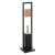 Suport WC cu perie 5Five Natureo, cu suport hartie igienica, metal si bambus, 20x20x80 cm, negru Household NewTrend