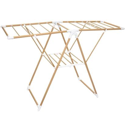 Uscator rufe 5Five Bara cu aripi laterale, efect lemn, ABS si spuma PVC, 138x51x90 cm, maro Household NewTrend