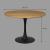 Masa rotunda Atmosphera Elias, 102x76 cm, MDF si metal, negru si stejar Household NewTrend