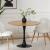 Masa rotunda Atmosphera Elias, 102x76 cm, MDF si metal, negru si stejar Household NewTrend
