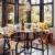Masa rotunda Atmosphera Elias, 102x76 cm, MDF si metal, negru si stejar Household NewTrend