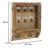 Cutie de chei Atmosphera Ornella cu 8 carlige si usa din sticla, 26x38 cm, natur Household NewTrend