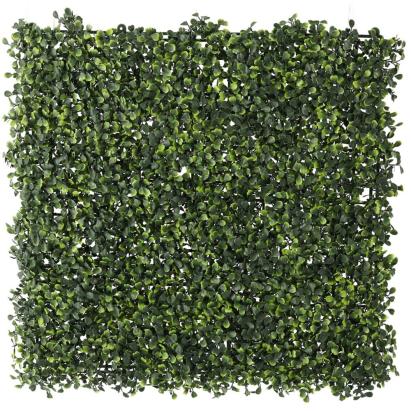 Panou decorativ artificial 50x50 cm, montare pe perete sau gard, buxus mic, interior/exterior Household NewTrend