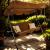 Leagan gradina 3 locuri 170x118x153 cm, cu perne, baldachin reglabil si masute laterale, structura otel, maro Household NewTrend