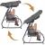 Balansoar gradina 226x126x192 cm, 3 in 1 leagan, pat si relaxare, cu plasa anti-insecte, copertina reglabila, saltea si perne incluse, gri si maro Household NewTrend