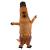Costum dinozaur T-Rex gonflabil, cu ventilator si fermoar frontal, marime universala 150–190 cm, maro Household NewTrend