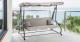 Leagan gradina 3 locuri cu baldachin reglabil, perne si suport pahare, 210x120x170 cm, gri Household NewTrend