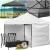 Cort tip pavilion cu 3 pereti laterali, structura solida otel si acoperis impermeabil PVC, 3x3 m cu inaltime reglabila, alb Household NewTrend