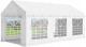 Pavilion de gradina profesional, cu cadru otel 38 mm, acoperis impermeabil 450g/m2, 6x3x2,8 m, alb Household NewTrend