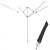 Uscator de haine rotativ 50 m fir, pentru gradina, inaltime reglabila si suport fixare Household NewTrend