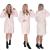 Halat de baie pentru femei pana la genunchi, cu gluga, marimea L/XL, roz Household NewTrend
