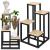 Stand pentru flori, cadru metalic, 4 etajere, 34x34x68 cm, bej Household NewTrend
