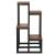 Stand pentru flori, cadru metalic, 4 etajere, 34x34x68 cm, maro inchis Household NewTrend