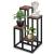 Stand pentru flori, cadru metalic, 4 etajere, 34x34x68 cm, maro inchis Household NewTrend