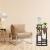 Stand pentru flori, cadru metalic, 4 etajere, 34x34x68 cm, maro inchis Household NewTrend