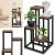 Stand pentru flori, cadru metalic, 4 etajere, 34x34x68 cm, maro inchis Household NewTrend