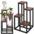 Stand pentru flori, cadru metalic, 4 etajere, 34x34x68 cm, maro inchis Household NewTrend