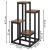Stand pentru flori, cadru metalic, 4 etajere, 34x34x68 cm, maro inchis Household NewTrend