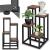Stand pentru flori, cadru metalic, 4 etajere, 34x34x68 cm, maro inchis Household NewTrend