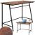 Birou tip masa laterala, cu cadru din otel, 50x100x76 cm, industrial, maro Household NewTrend