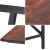 Birou tip masa laterala, cu cadru din otel, 50x100x76 cm, industrial, maro Household NewTrend