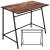 Birou tip masa laterala, cu cadru din otel, 50x100x76 cm, industrial, maro Household NewTrend