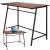 Birou tip masa laterala, cu cadru din otel, 50x100x76 cm, industrial, maro Household NewTrend