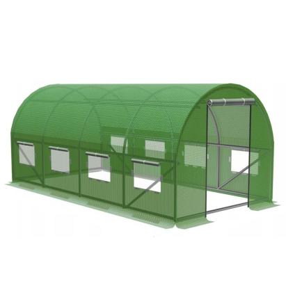 Sera de gradina, tip tunel cu cadru metalic, 300x600cm, verde, 18mp (ventilatie suplimentara) Household NewTrend