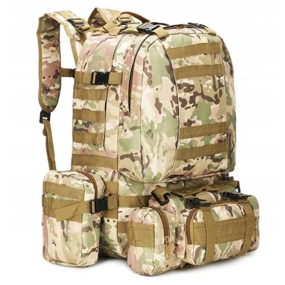 Rucsac militar pentru drumetie, impermeabil, ultra usor, 4 in 1, 50litri, culoare combat camuflaj Household NewTrend
