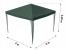 Cort pavilion de gradina, 300x300 cm, impermeabil cu rezistenta UV, verde Household NewTrend