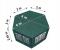 Cort pavilion de gradina hexagonal, 200x200 cm, cu pereti laterali cu ferestre, impermeabil cu rezistenta UV, verde Household NewTrend