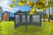 Cort pavilion de gradina hexagonal, 200x200 cm, cu pereti laterali cu ferestre, impermeabil cu rezistenta UV, verde Household NewTrend