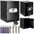 Seif electronic standard cu cifru si cheie, 350x500x360 mm, Otel, Negru Household NewTrend