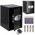 Seif electronic standard cu cifru si cheie, 350x500x360 mm, Otel, Negru Household NewTrend