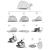 Cort plaja si picnic semi-deschis Sersimo, protectie UV, 150x90x90cm, albastru gri Household NewTrend