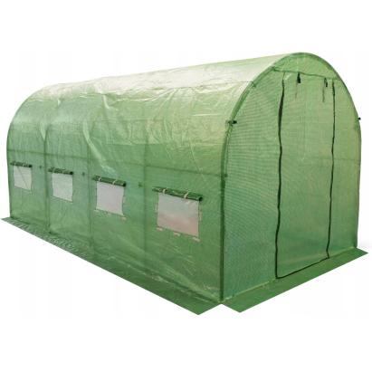 Sera de gradina, tip tunel cu cadru metalic, 300x600cm, verde, 18 mp Household NewTrend