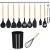 Set Sersimo 12 ustensile de bucatarie din silicon termorezistent si maner din bambus, negru Household NewTrend