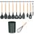 Set Sersimo 12 ustensile de bucatarie din silicon termorezistent si maner din bambus, gri Household NewTrend