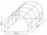 Sera de gradina, tip tunel cu cadru metalic, 250x400cm, 10mp, fereastra suplimentara spate Household NewTrend