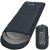 Sac de dormit tip mumie, cu geanta de transport, 210x73cm, 8-20grade, culoare gri Household NewTrend