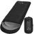 Sac de dormit tip mumie, cu geanta de transport, 210x73cm, 8-20grade, culoare negru Household NewTrend