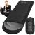 Sac de dormit tip mumie, cu geanta de transport, 210x73cm, 8-20grade, culoare negru Household NewTrend