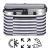 Geanta pentru picnic sau plaja, termoizolanta, 28 litri, alb albastru Household NewTrend