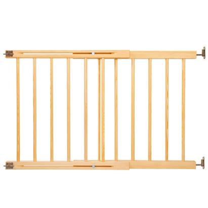 Poarta de siguranta Safety Gate pentru scari, ajustabila 72-122 cm, din lemn, maro Household NewTrend